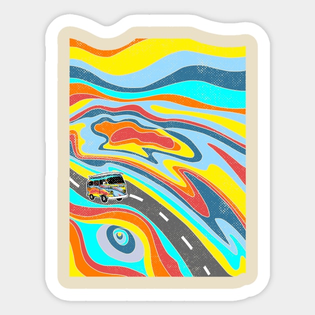 Road Trippin' Sticker by kookylove